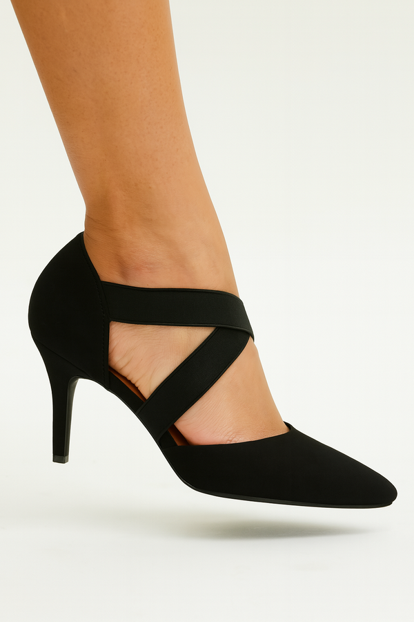 Women's Classic Pointed-Toe Pumps - Black & Nude
