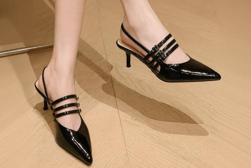 Pointy Toe Stiletto Slingback Shoes