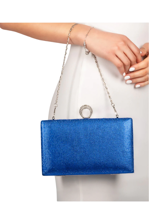 Luxury Rhinestone Evening Clutch with Chain Strap