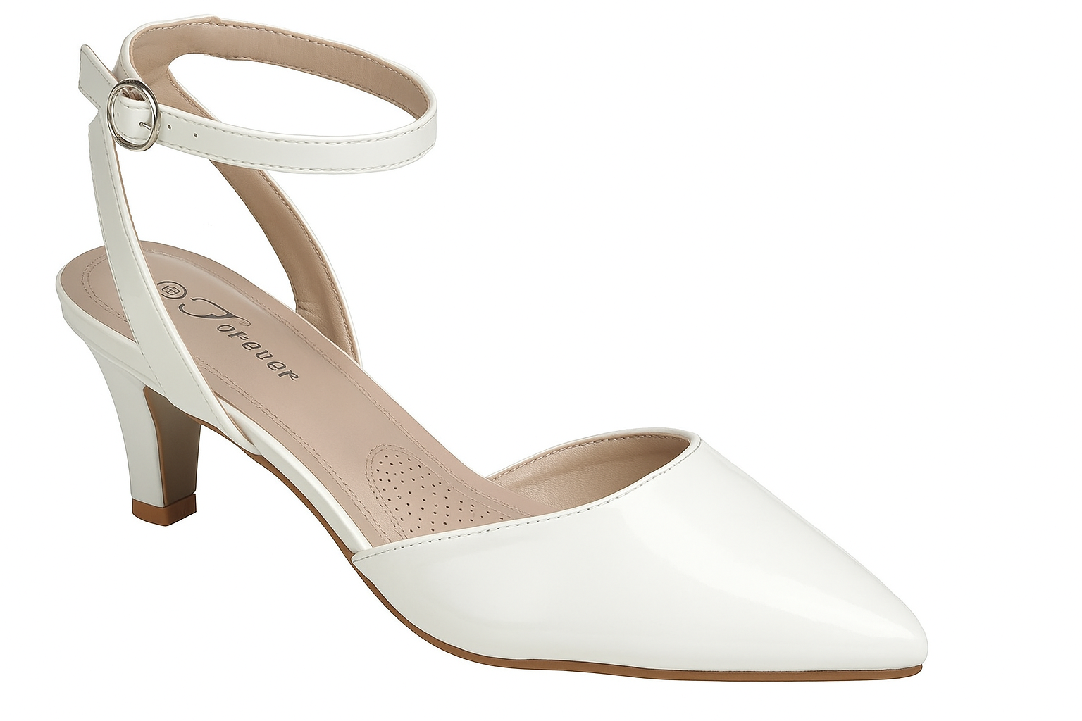 IDIFU IN2 Women's Kitten Heel Slingback Pumps - Pointed Toe Ankle Strap Dress Shoes