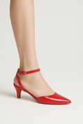 IDIFU IN2 Women's Kitten Heel Slingback Pumps - Pointed Toe Ankle Strap Dress Shoes