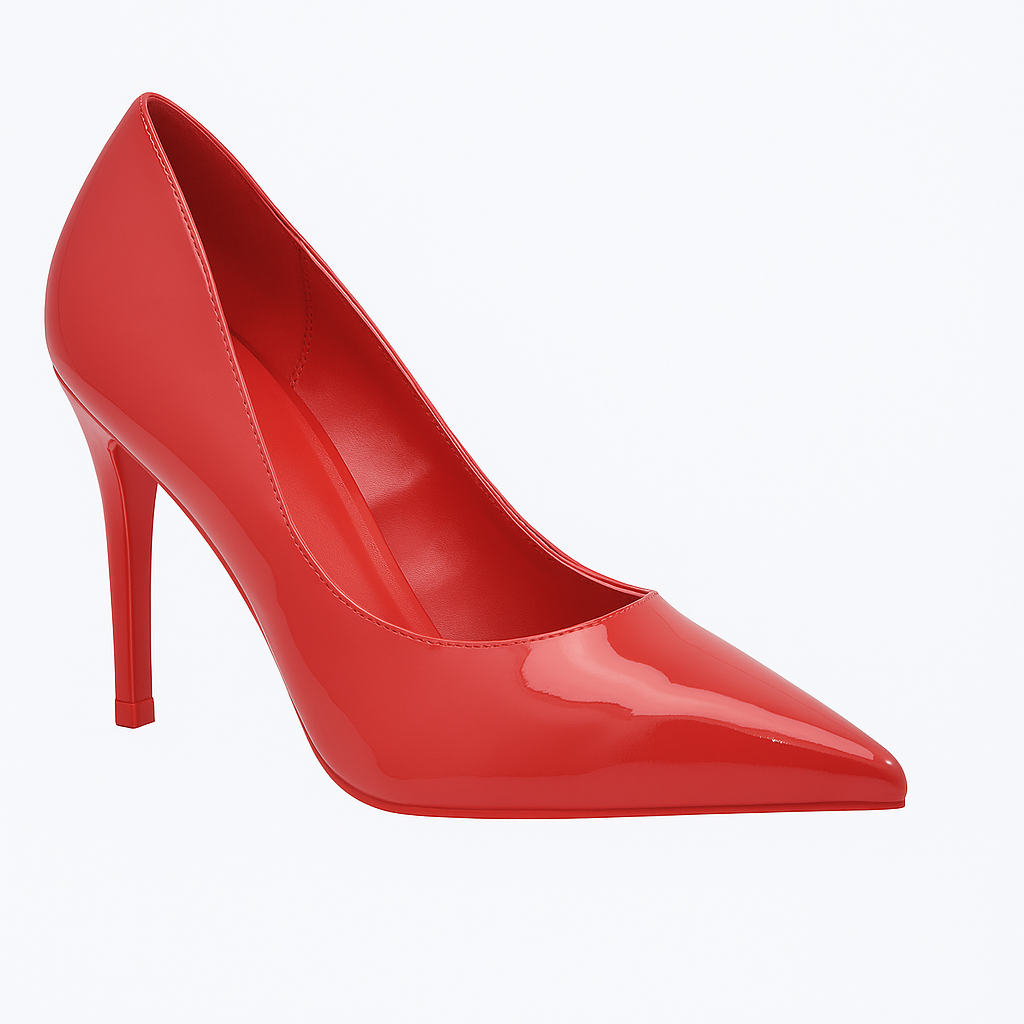 Pointed-Toe Patent Pump - 4" Heel