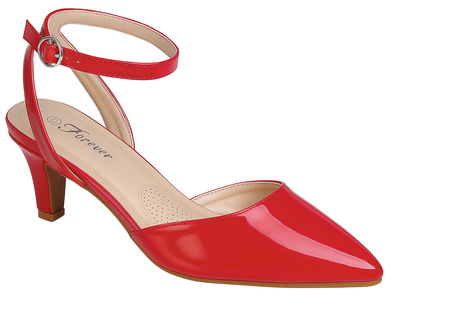 IDIFU IN2 Women's Kitten Heel Slingback Pumps - Pointed Toe Ankle Strap Dress Shoes