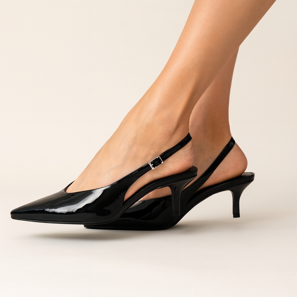 Black pat & Burgendy pat low hill pump