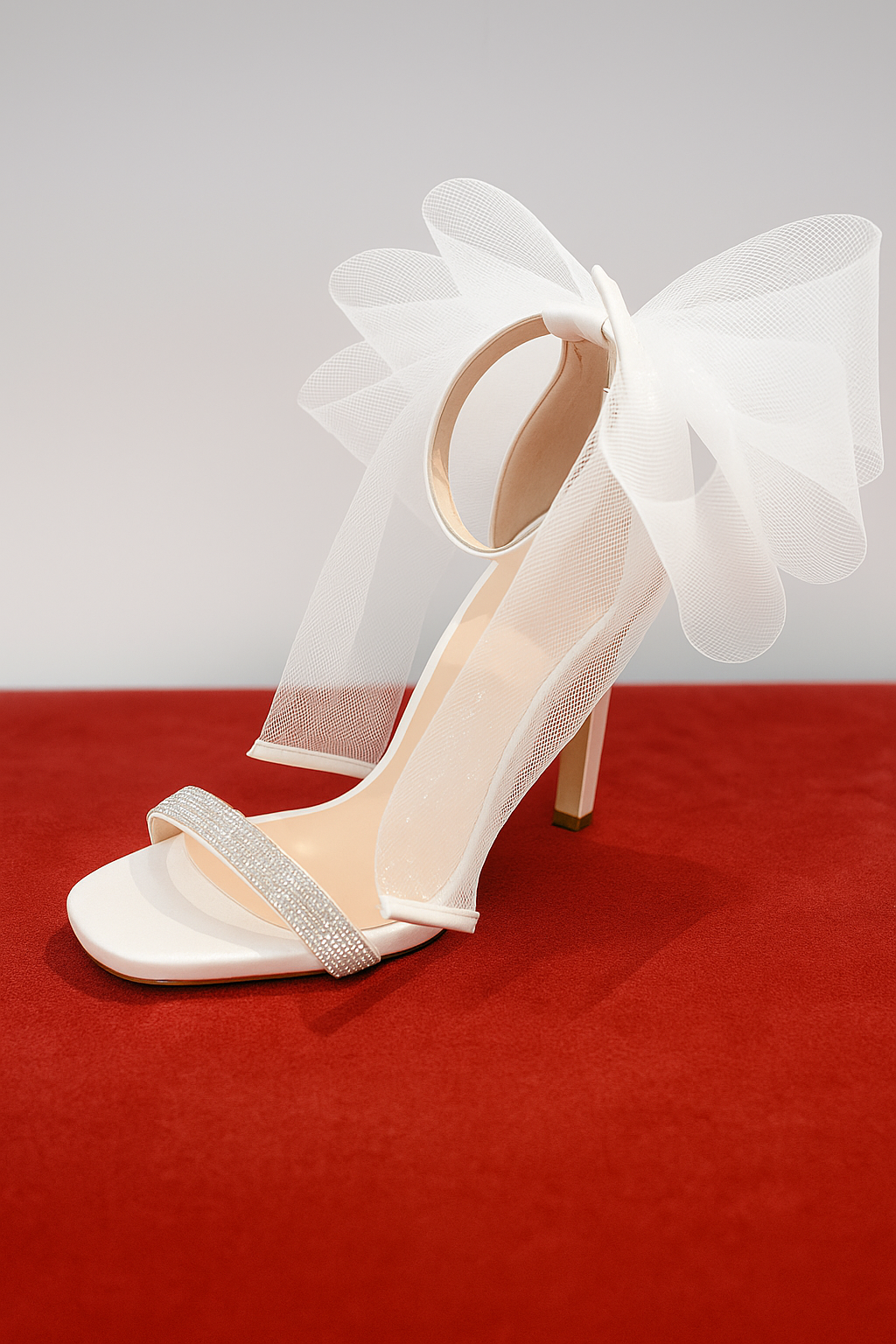 Tulle Bow Heels