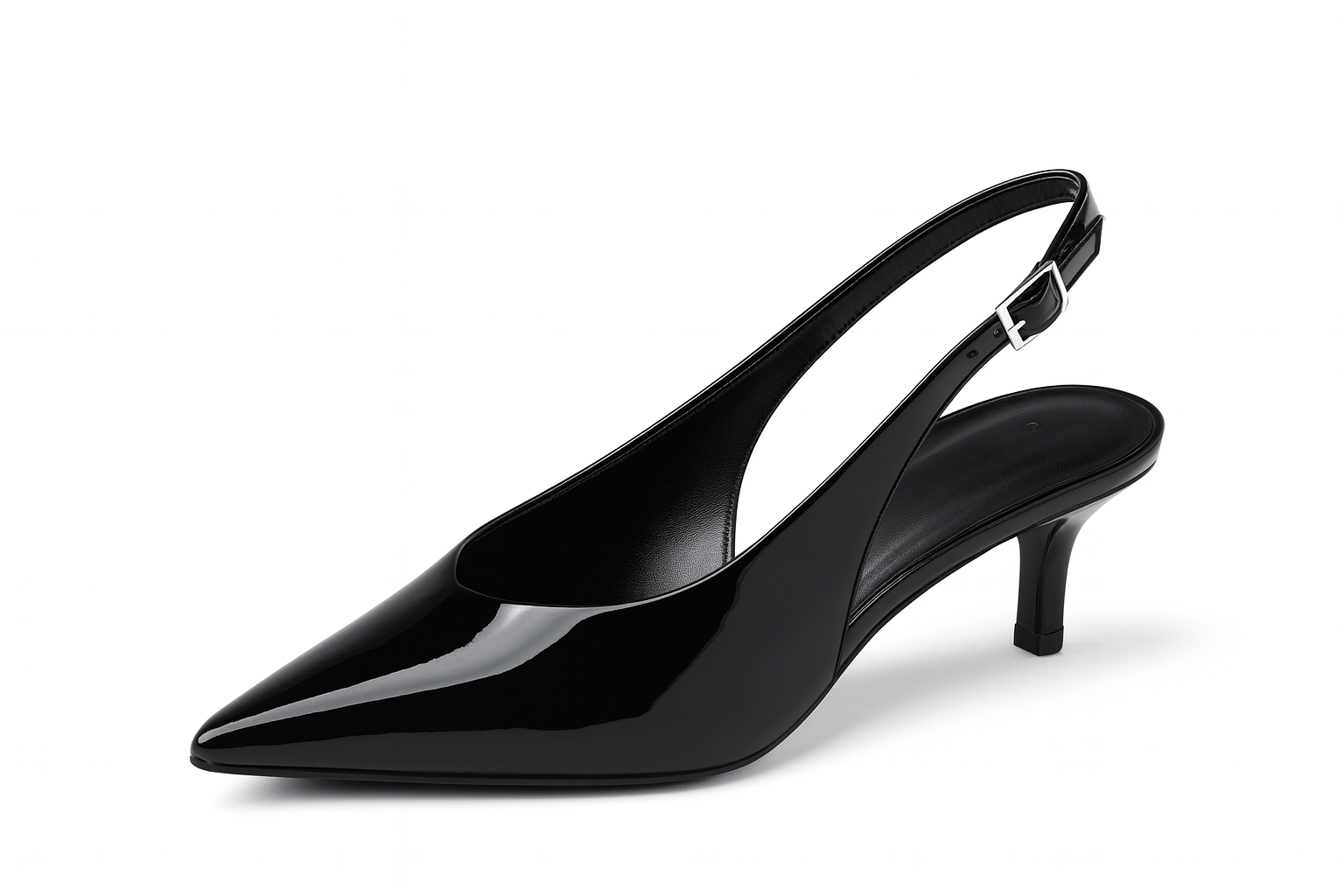 Black pat & Burgendy pat low hill pump