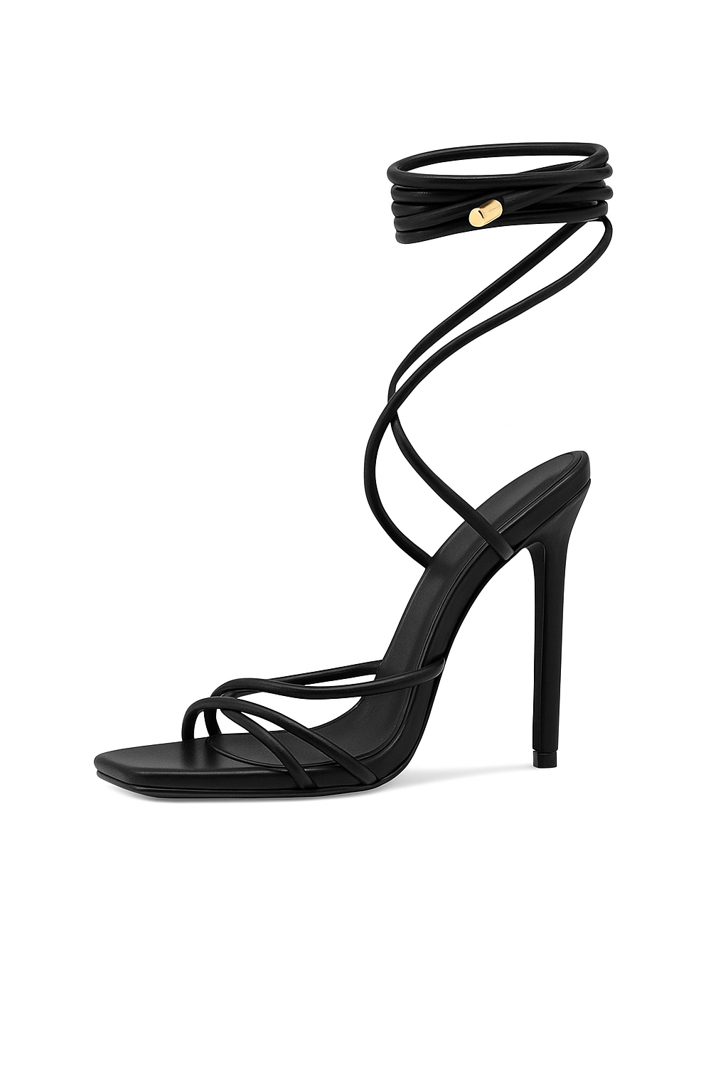 Strappy 4-Inch Ankle Wrap Stiletto Heels - Bold, Elegant, and Designed to Stand Out