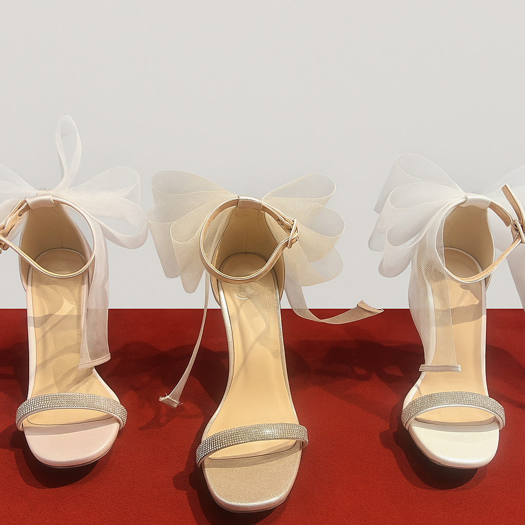 Tulle Bow Heels