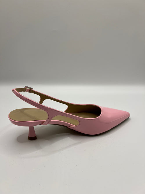 Chic Pointed-Toe Slingback Heels - Kitten Heel - Multiple Color Options