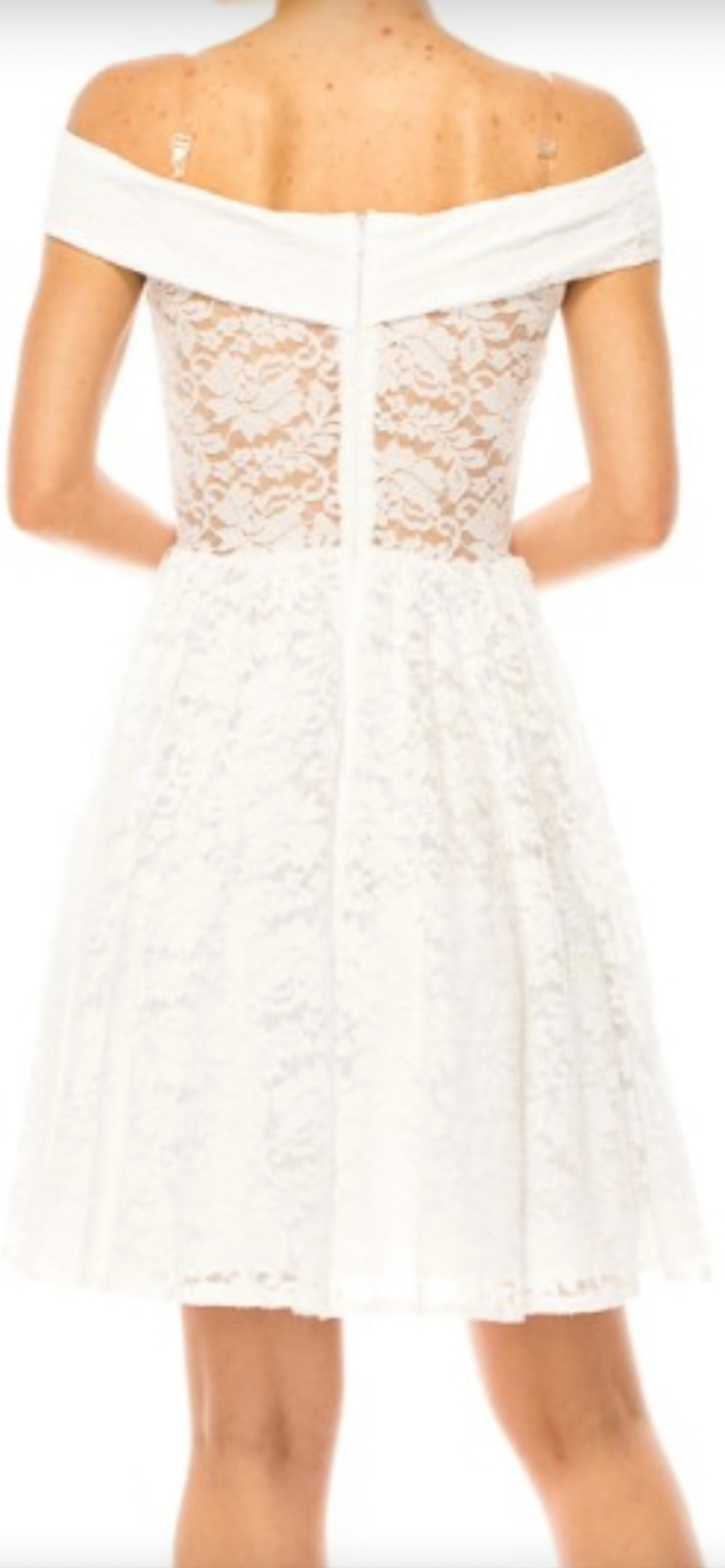Off Shoulder Floral Lace Short Party Dress