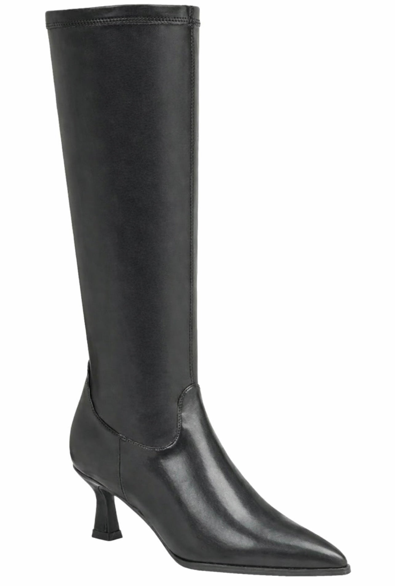 Women's Knee-High Kitten Heel Boots - Vegan Leather